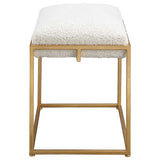 Paradox Gold/White Small Shearling Bench