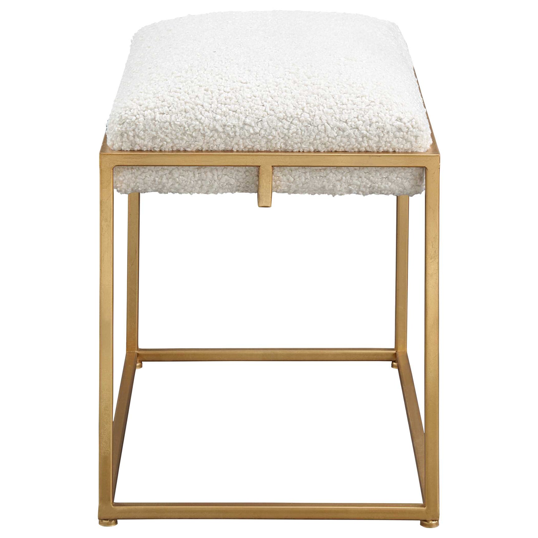 Paradox Gold/White Small Shearling Bench