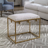 Paradox Gold/White Small Shearling Bench