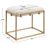 Paradox Gold/White Small Shearling Bench