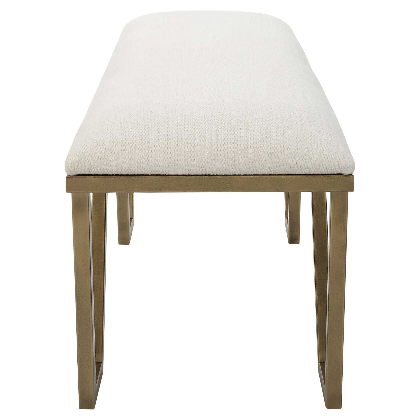 Farrah Gold/White Geometric Bench