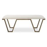 Farrah Gold/White Geometric Bench