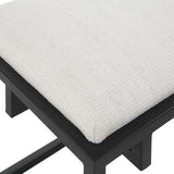 Paradox Black/White Iron & Fabric Bench