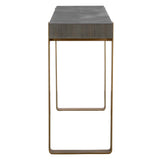Kea Brass/Woodtone Contemporary Console Table