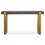 Kea Brass/Woodtone Contemporary Console Table