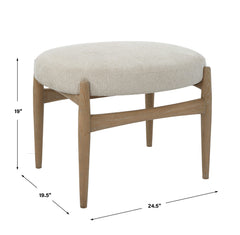 Acrobat Off-White Small Bench - Ornate Home