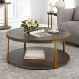Palisade Woodtone Round Wood Coffee Table
