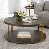 Palisade Woodtone Round Wood Coffee Table