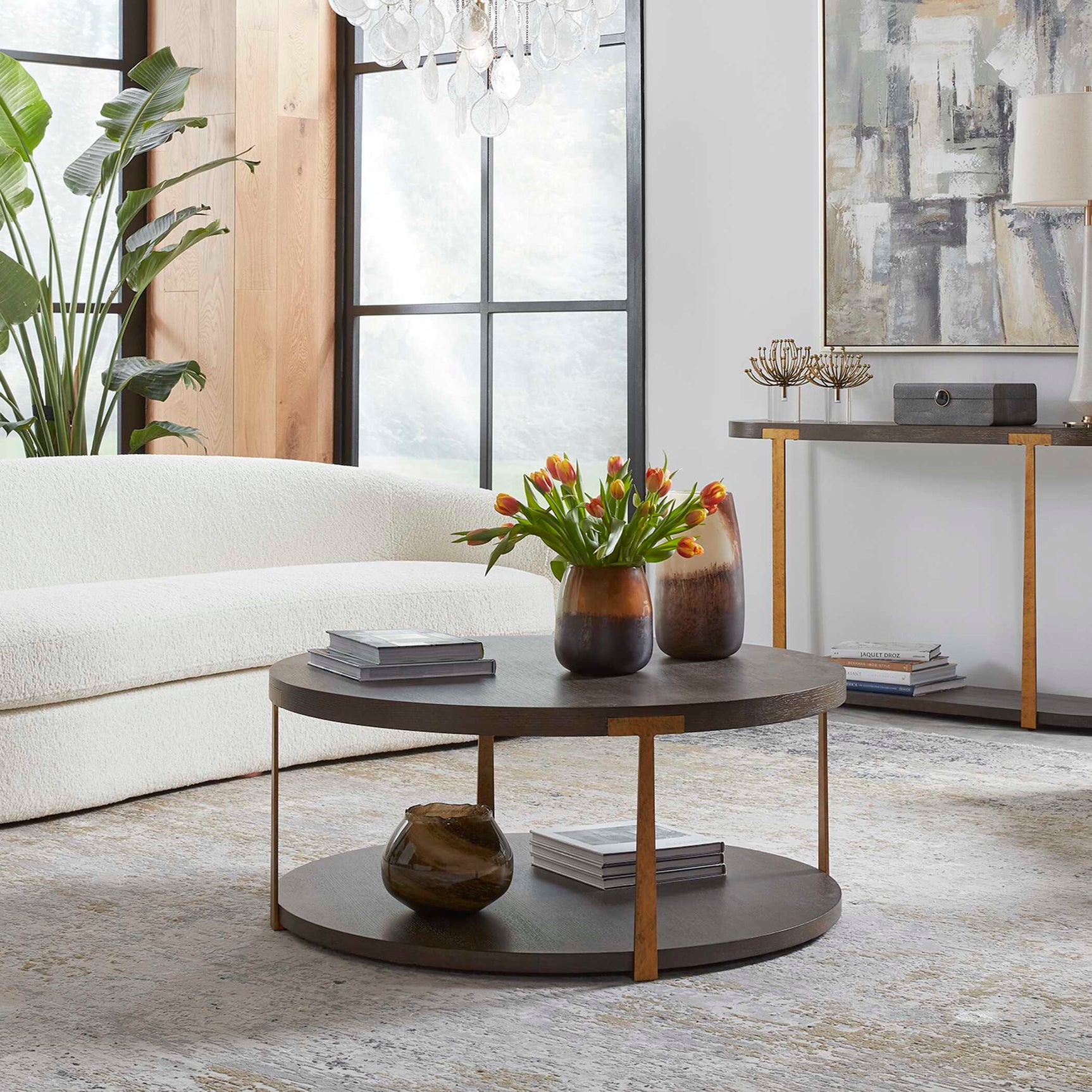 Palisade Woodtone Round Wood Coffee Table