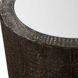 Sequoia Woodtone Mirrored Drum Table
