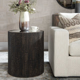 Sequoia Woodtone Mirrored Drum Table