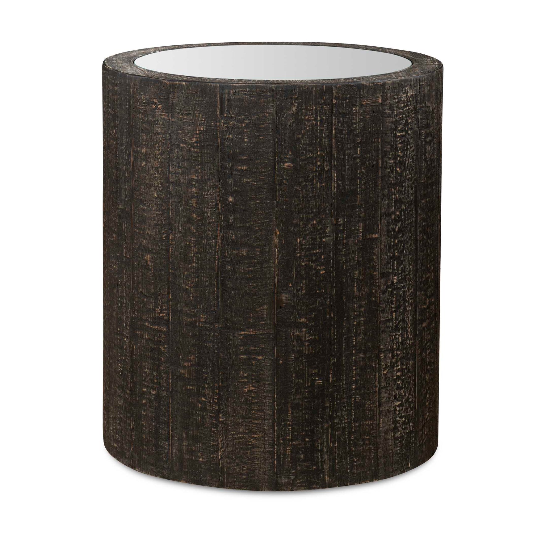 Sequoia Woodtone Mirrored Drum Table