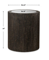 Sequoia Woodtone Mirrored Drum Table