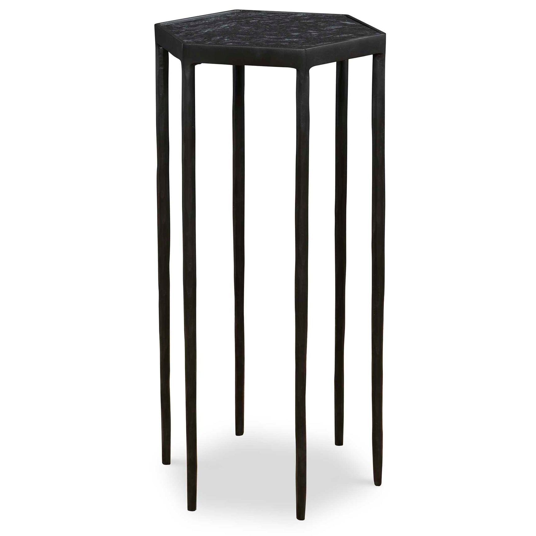 Aviary Black Hexagonal Accent Table