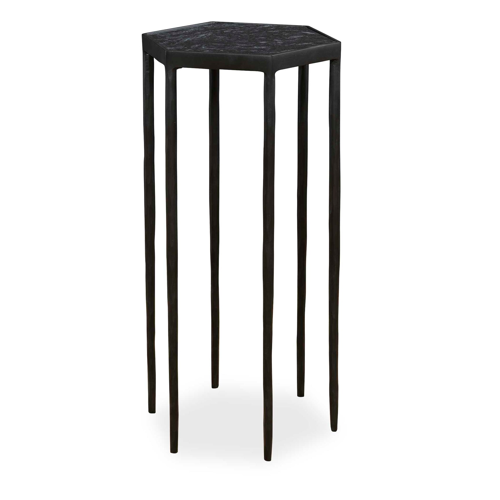 Aviary Black Hexagonal Accent Table