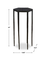 Aviary Black Hexagonal Accent Table