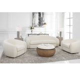 Capra White Art Deco Sofa