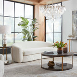 Capra White Art Deco Sofa