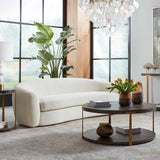 Capra White Art Deco Sofa