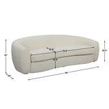 Capra White Art Deco Sofa