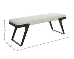 Hover Black/White Modern Bench - Ornate Home
