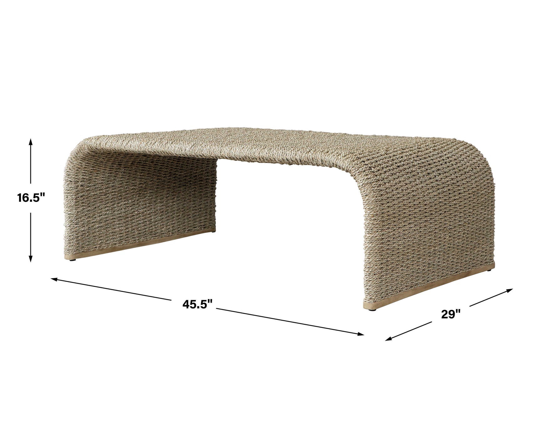 Calabria Brown Woven Seagrass Coffee Table