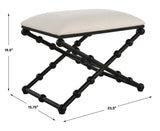 Iron Drops Black/White Small Bench