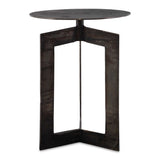 Deltoid Gunmetal Accent Table