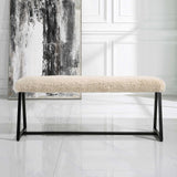 Taupo Brown Sheepskin Bench