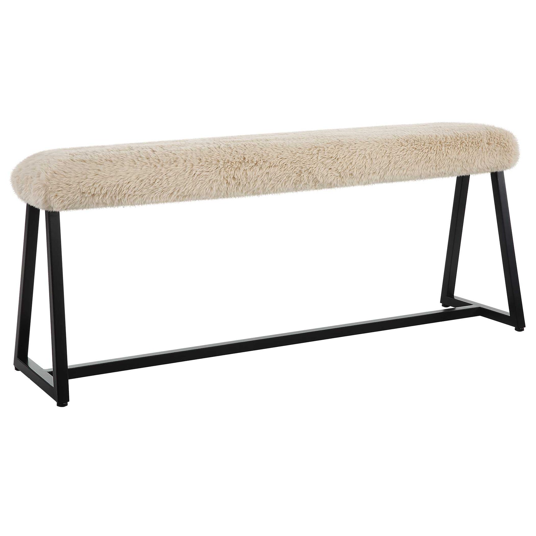 Taupo Brown Sheepskin Bench