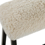 Taupo Brown Sheepskin Bench