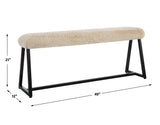 Taupo Brown Sheepskin Bench