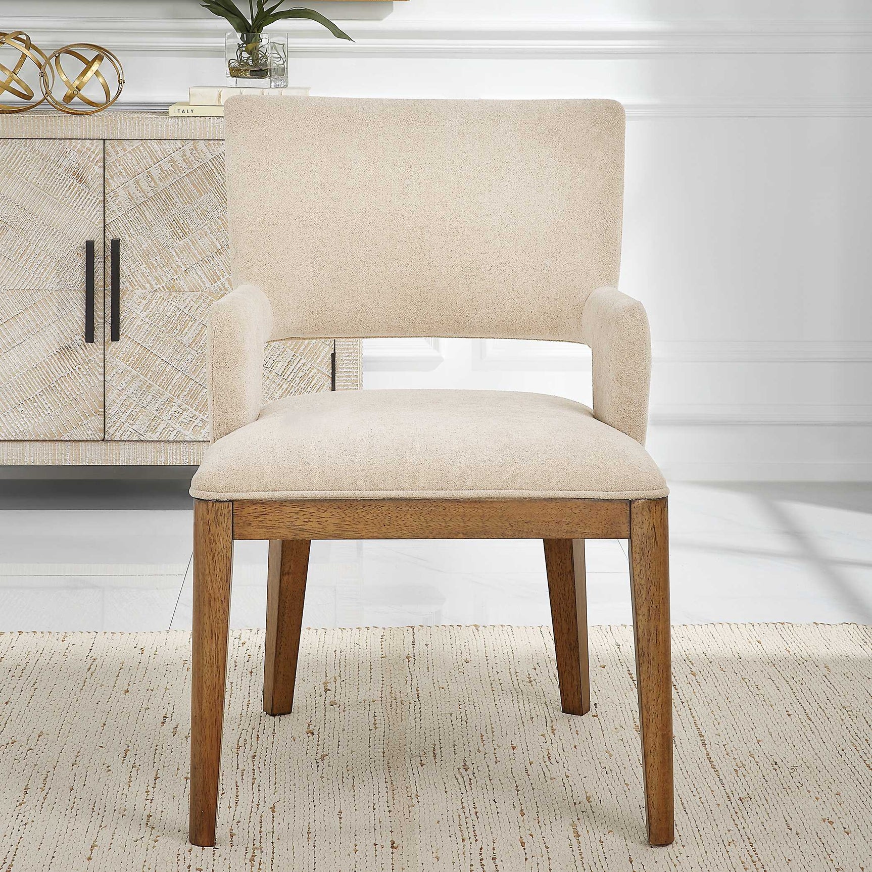 Aspect Brown Mid-Century Dining Chair