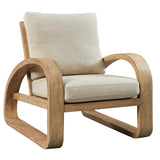 Barbora Woodtone Wooden Accent Chair