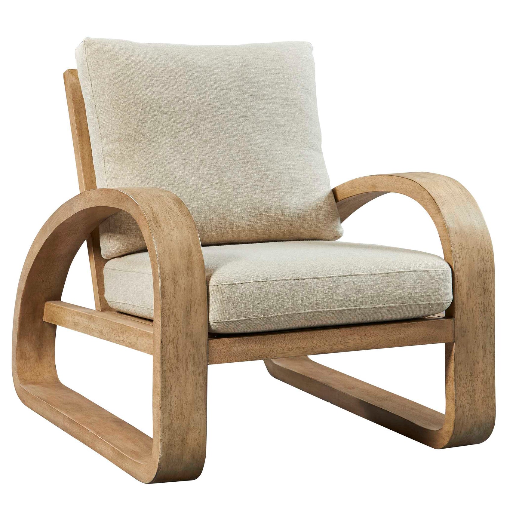 Barbora Woodtone Wooden Accent Chair