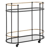 Andre Black/Brass Iron Bar Cart