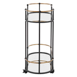 Andre Black/Brass Iron Bar Cart