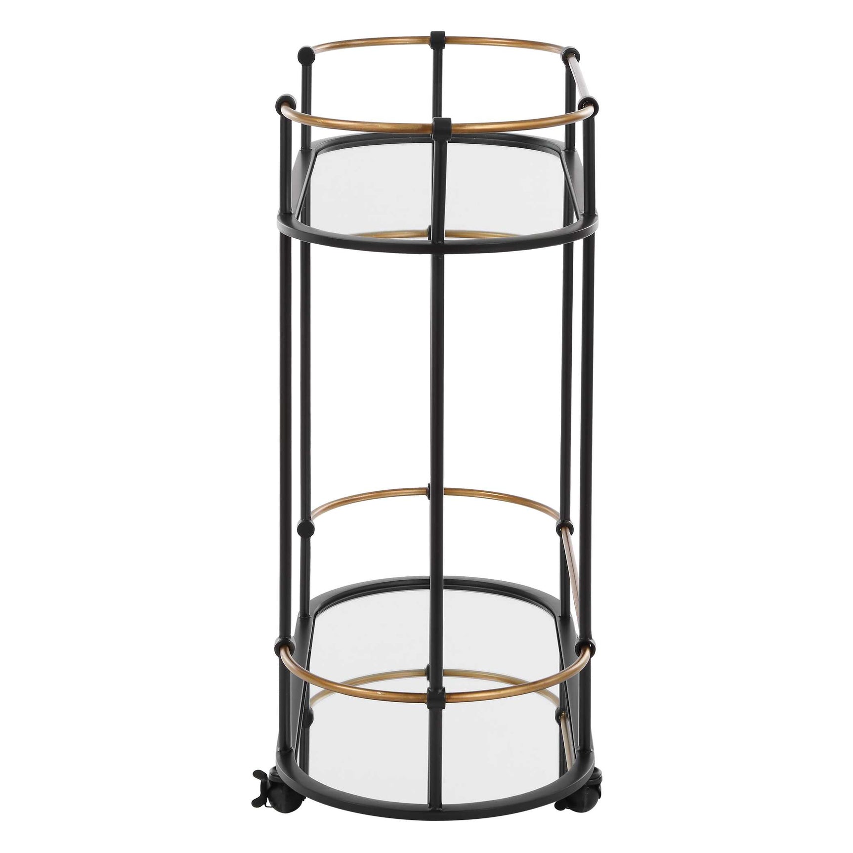 Andre Black/Brass Iron Bar Cart