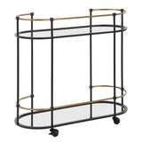 Andre Black/Brass Iron Bar Cart