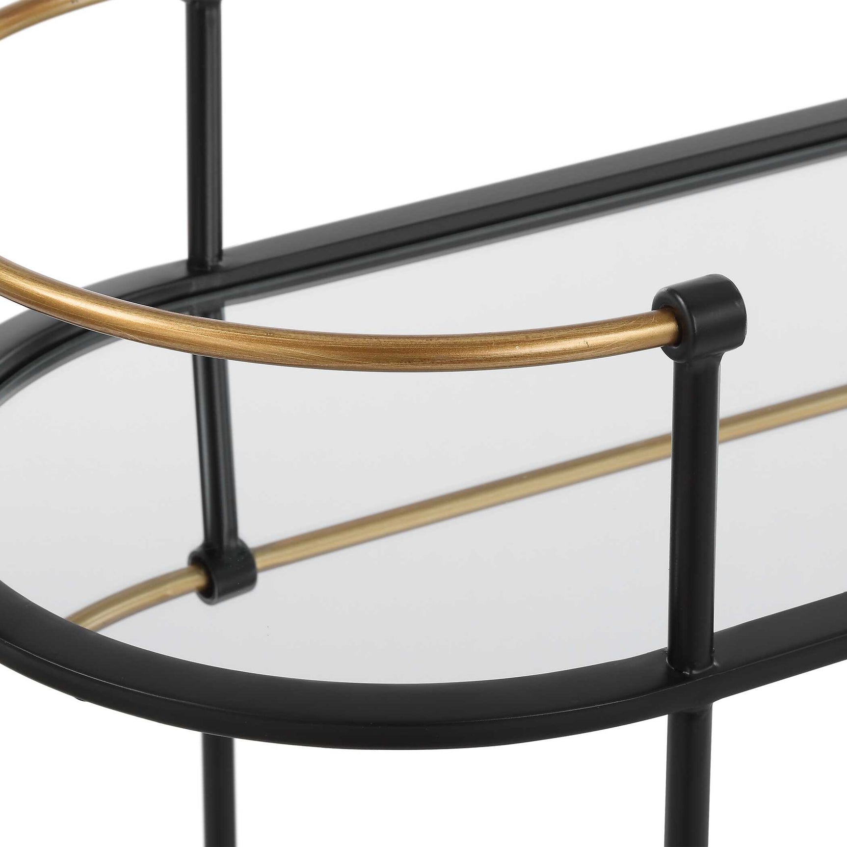 Andre Black/Brass Iron Bar Cart