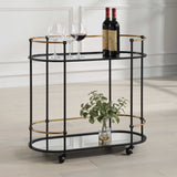 Andre Black/Brass Iron Bar Cart