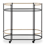Andre Black/Brass Iron Bar Cart