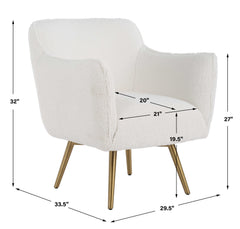 Oasis White Swivel Chair - Ornate Home