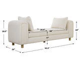 Repose Ivory Oversized Bench