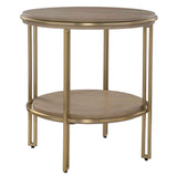 Elise Brass Round Side Table