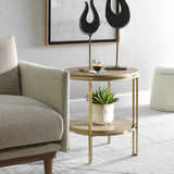 Elise Brass Round Side Table