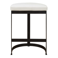 Ivanna White Counter Stool - Ornate Home