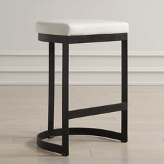 Ivanna White Counter Stool - Ornate Home