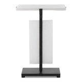 Elements Bubble Bronze/White Glass Accent Table