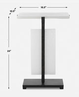 Elements Bubble Bronze/White Glass Accent Table